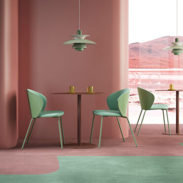 poltroncina da attesa base 4 gambe faggio acciaio enkey sitlosophy