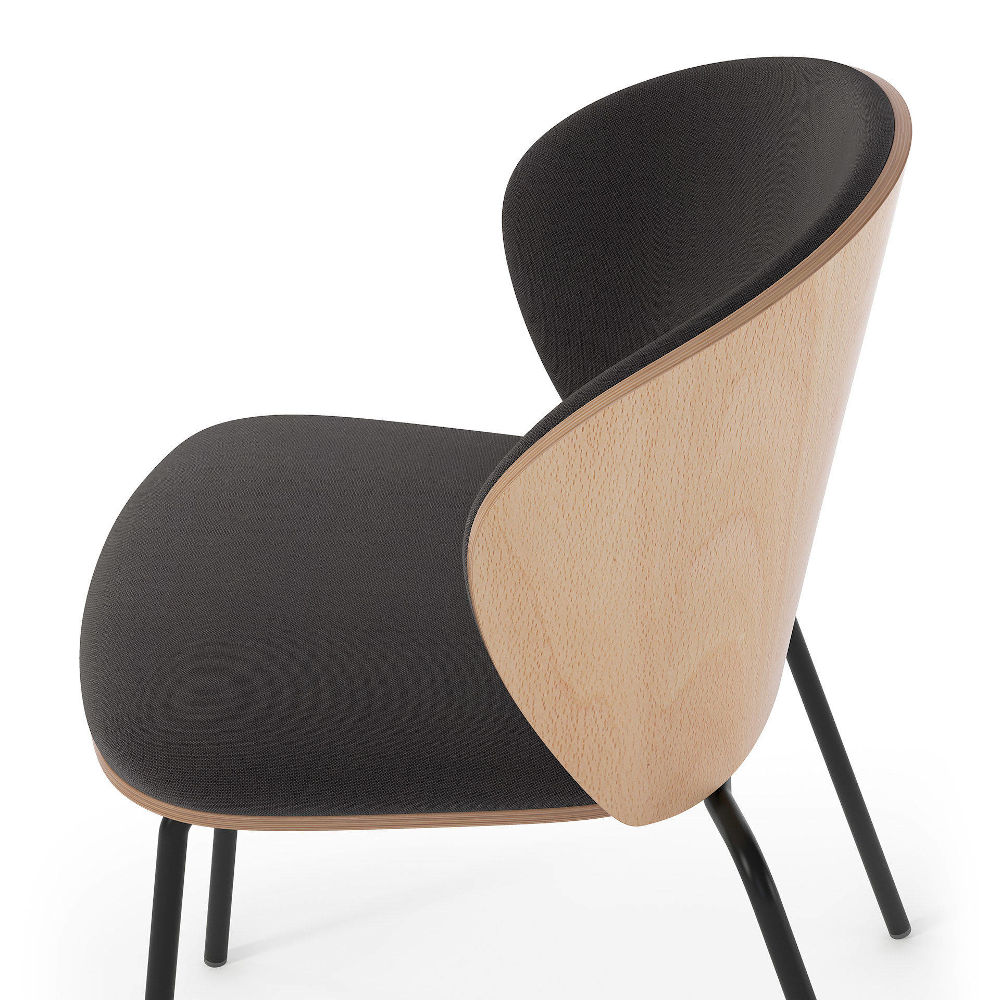 chaise d'attente base 4 pieds hêtre détail enkey sitlosophy