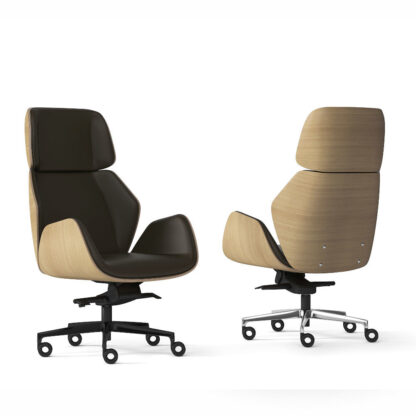 poltrona direzionale sedia uffcio rovere haiku wood sitlosophy