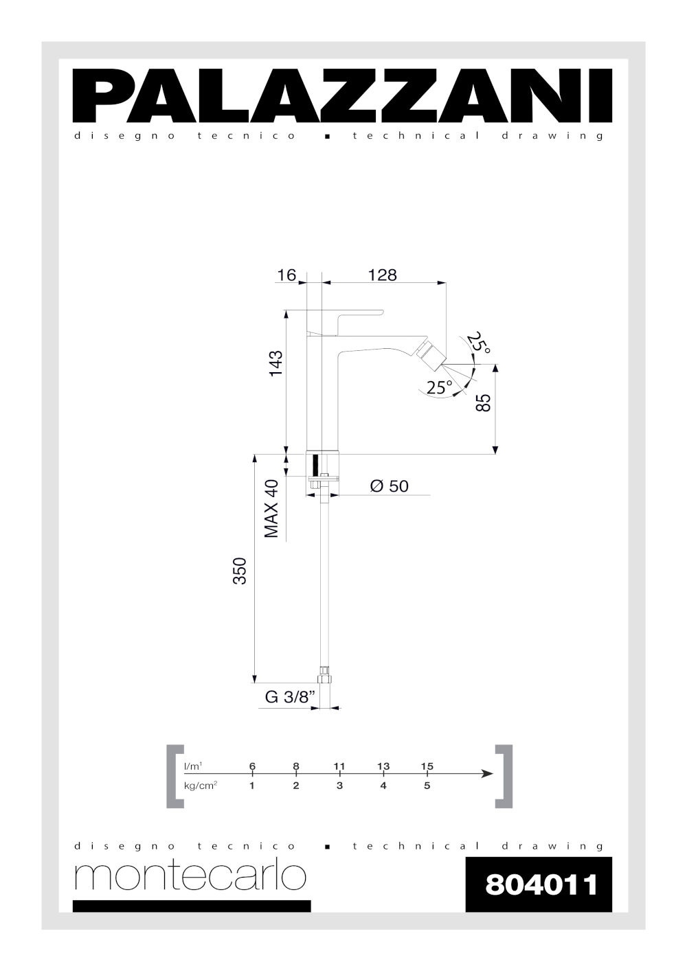 datenblatt bidet mischer 804011 montecarlo palazzani