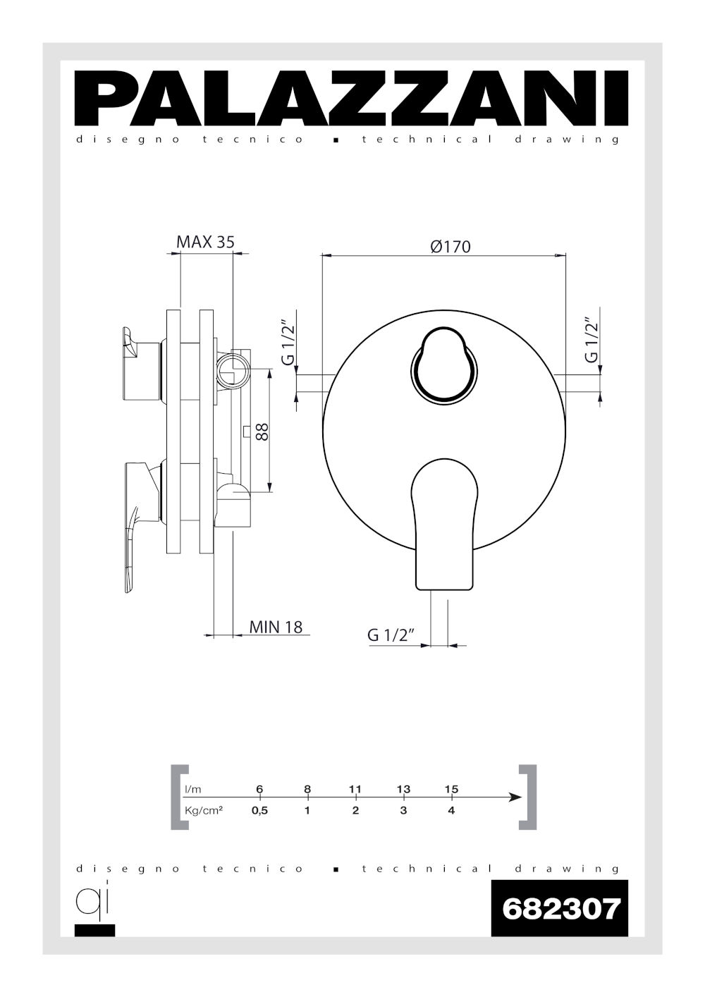 scheda tecnica miscelatore doccia multifunzione qi palazzani