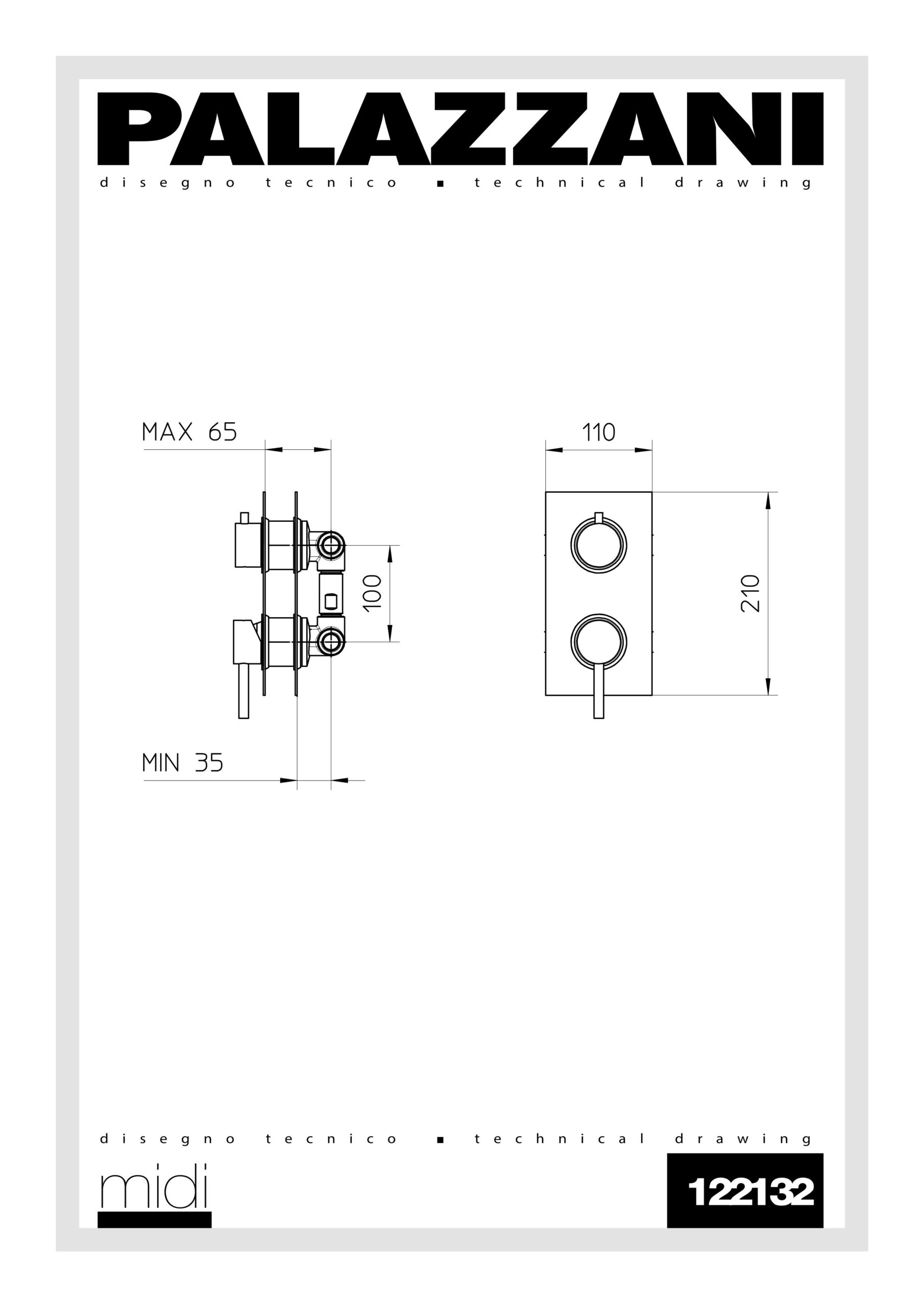 data sheet external parts multi function shower mixer midi palazzani