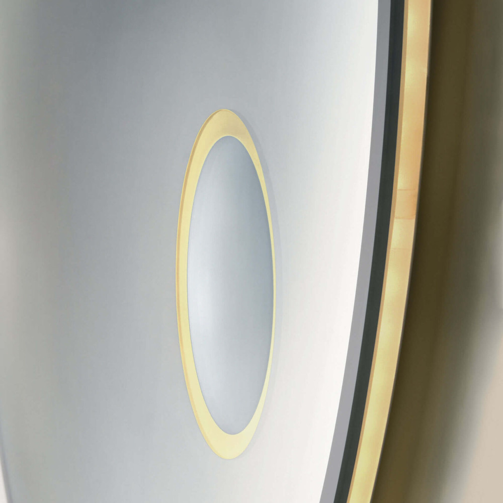 bathroom mirror with illuminated magnifier led eclipse detail 3x vanity & home