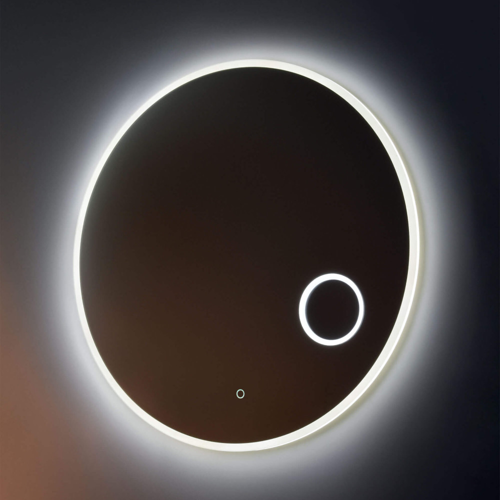 bathroom mirror with led eclipse illuminated magnifier 3x vanity & home