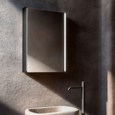 specchio da bagno contenitore led illuminato zenit ghost vanità & casa