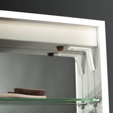 specchio da bagno contenitore luce led dettaglio presa tristar vanità & casa