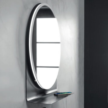 specchio da bagno illuminato led con mensola joker vanità & casa