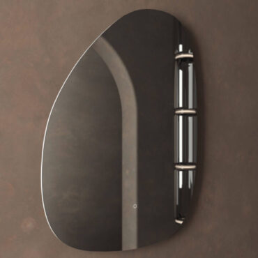 specchio da bagno illuminato led dettaglio pebble vanità & casa