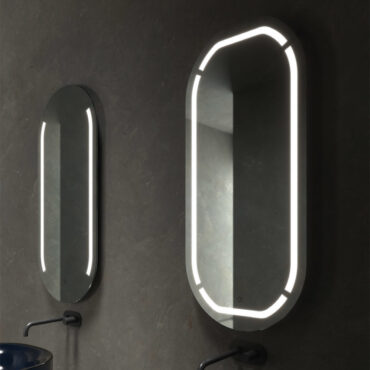 specchio da bagno illuminato led ghost mirror mirage oval vanità & casa