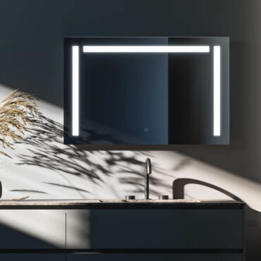 specchio da bagno led bottone touch rettangolare oceano vanità & casa