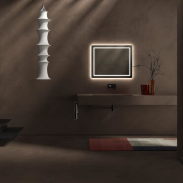specchio da bagno led illuminato compact vanità & casa