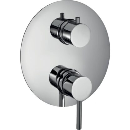 DIGIT MIX INCASSO 2 VIE SOLO PARTI ESTERNE PIASTRA TONDA + KIT FINITURA-BRONZO RAMATO SPAZ