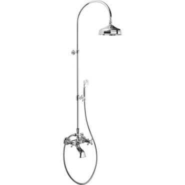 ADAMS TUB WITH COLUMN NEW + SHOWER HEAD 200 + HAND SHOWER-CR