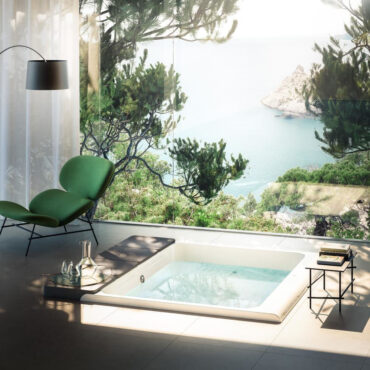 minipiscina idromassaggio acrilico incasso pannello ecoresina mawi 175 glass