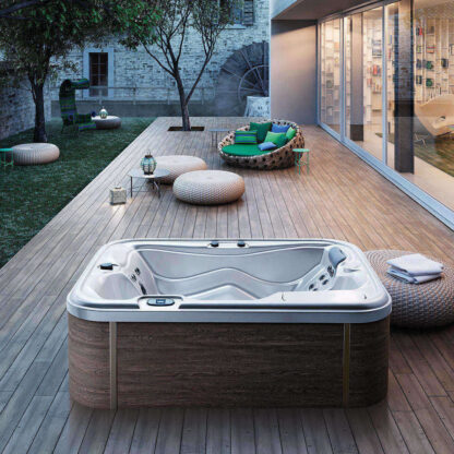 minipiscina idromassaggio free standing incasso pannello legno my spa 216 glass