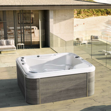 minipiscina idromassaggio freestanding pannello legno my spa 215 glass