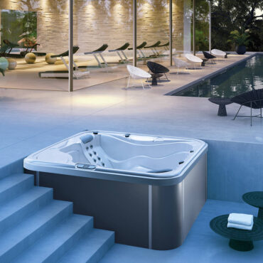 minipiscina idromassaggio incasso freestanding pannello legno my spa 228 glass