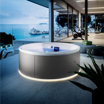 minipisicna acrilico circolare idromassaggio pannello ecoresina mawi spa 166 glass