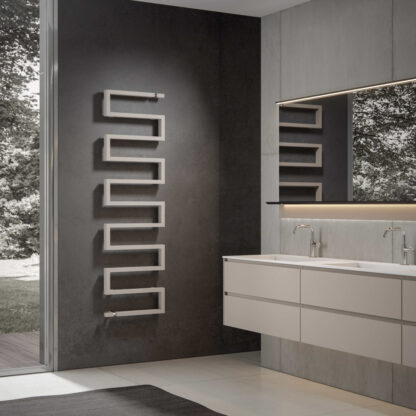 scaldasalviette idraulico design moderno acciaio bianco snake one scirocco