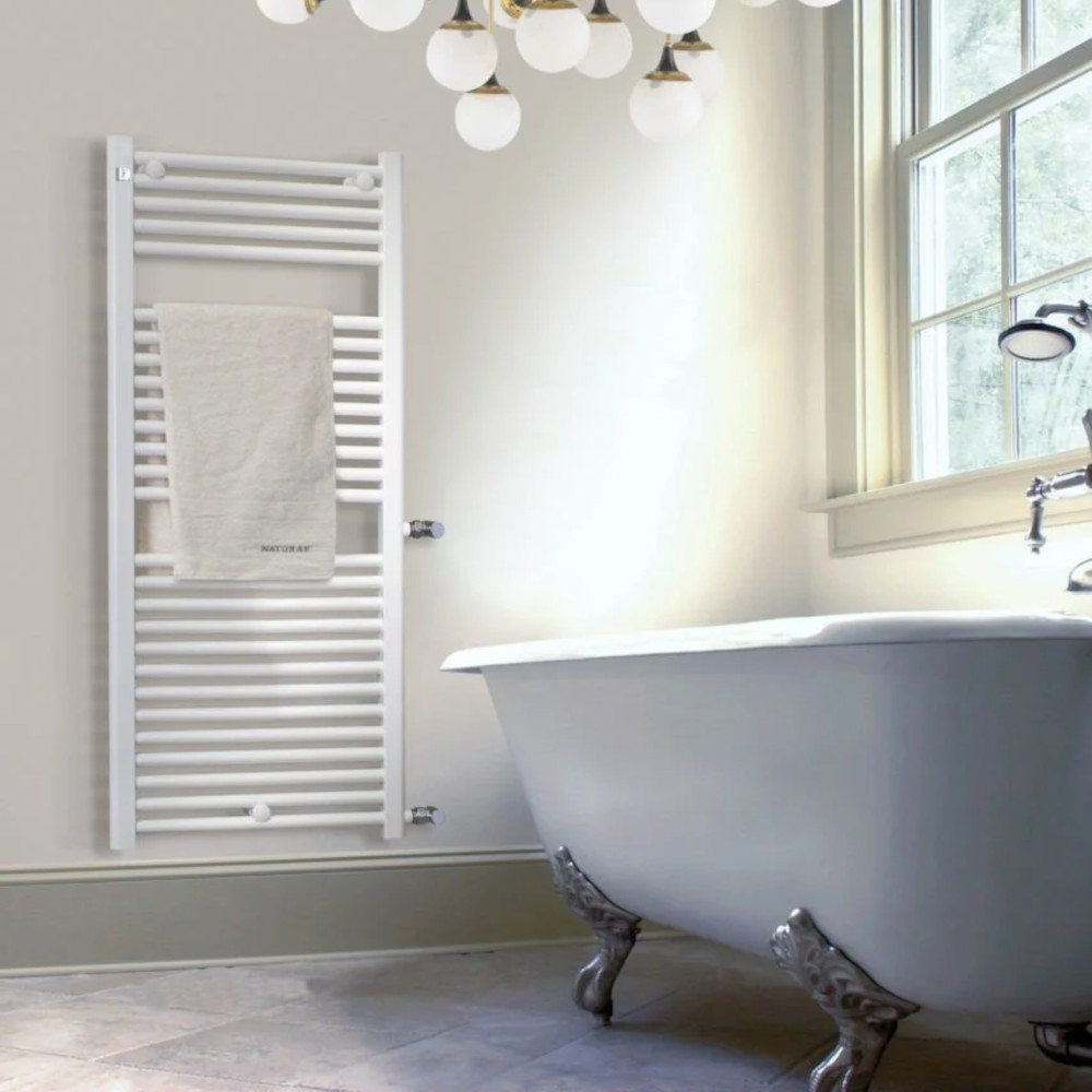 scaldasalviette idraulico design valvola bianco cambio deltacalor