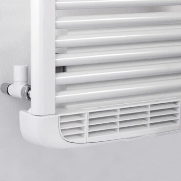 scaldasalviette idraulico elettrico bianco dettaglio termoventilatore dryer plus misto deltacalor