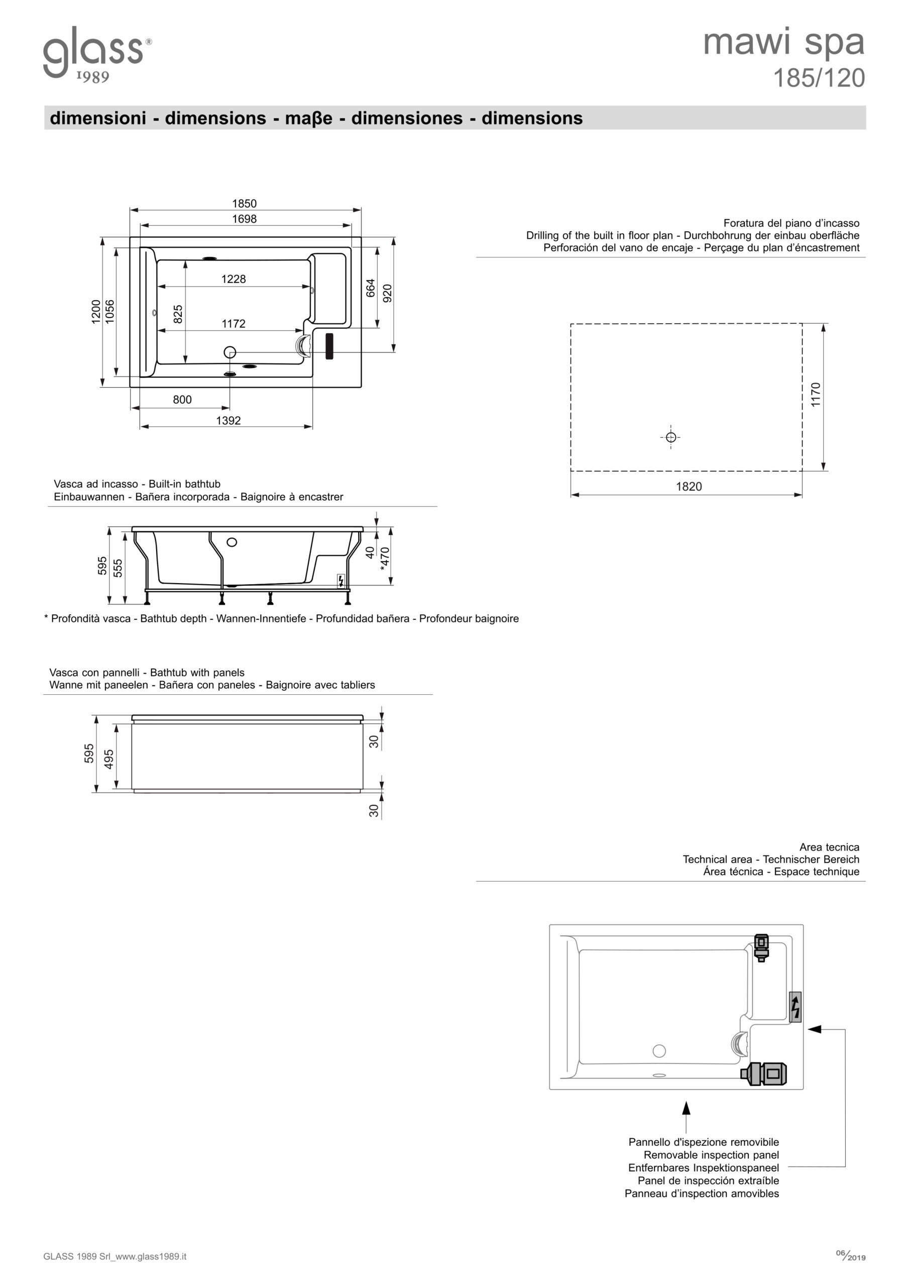 data sheet mini pool mawi spa 185 glass