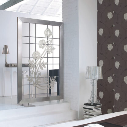 termoarredo elettrico decorato inox living screen scirocco