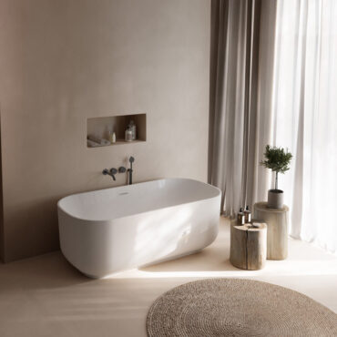 vasca da bagno acrilico bianco design moderno galya glass