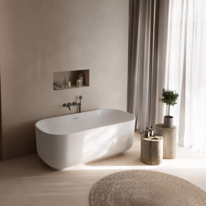 vasca da bagno acrilico bianco design moderno galya glass