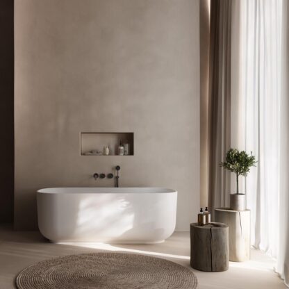 vasca da bagno acrilico bianco opaco design moderno galya glass