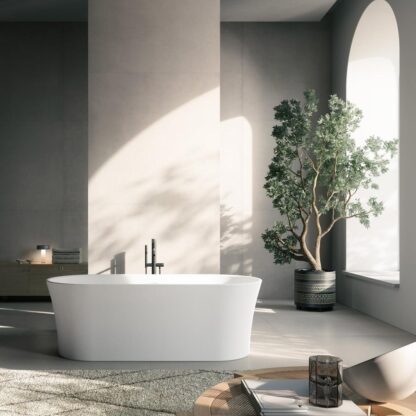 vasca da bagno acrilico design moderno bianco freestanding panay glass