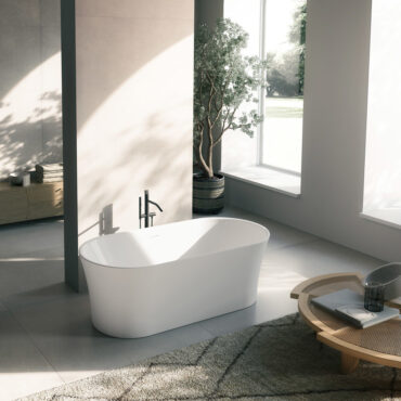 vasca da bagno acrilico design moderno bianco lucido panay glass