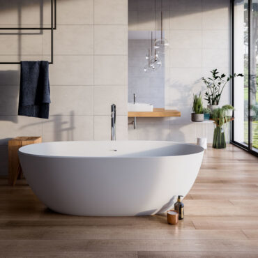 vasca da bagno freestanding design hardlite bianca bloom glass