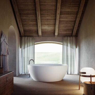 vasca da bagno freestanding hardlite bianca dettaglio momoa glass