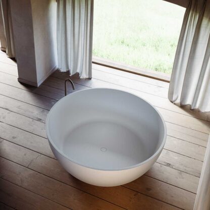 vasca da bagno freestanding hardlite bianca momoa glass