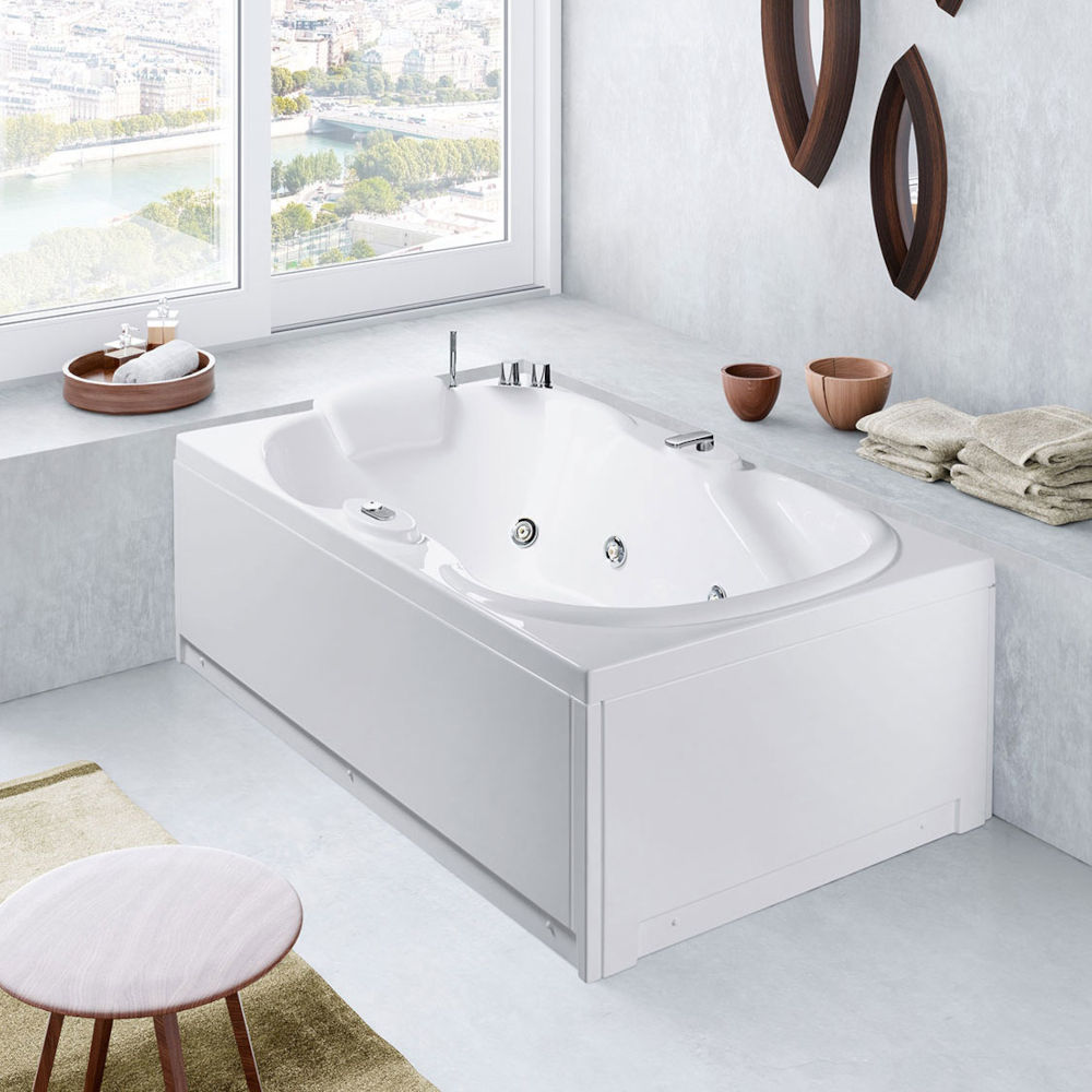 acrylic chromotherapy whirlpool tub white lis glass