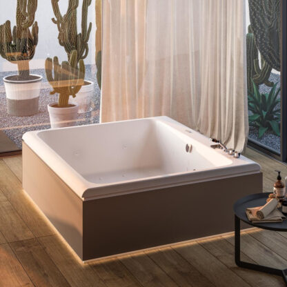 vasca idromassaggio freestanding acrilico pannelli ecoresina combi d bianca mawi glass