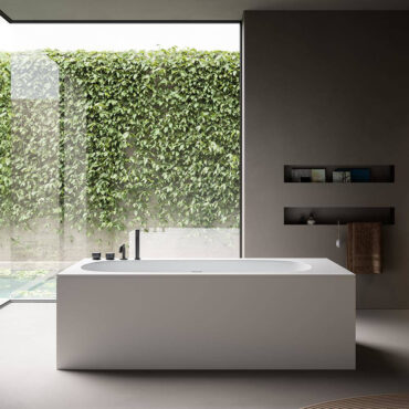 vasca idromassaggio freestanding bianca hardlite whirlpool reef glass