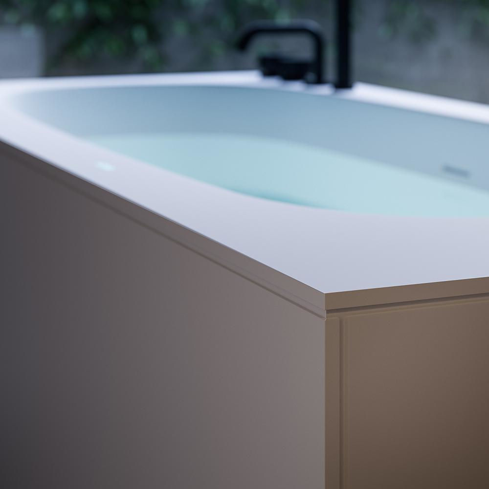 vasca idromassaggio freestanding dettaglio hardlite whirlpool reef glass