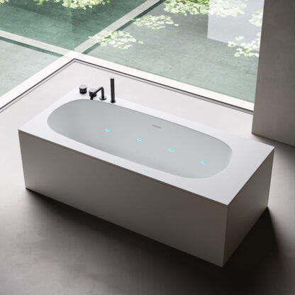 vasca idromassaggio freestanding hardlite whirlpool reef glass