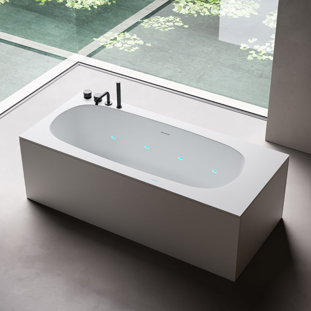 vasca idromassaggio freestanding hardlite whirlpool reef glass