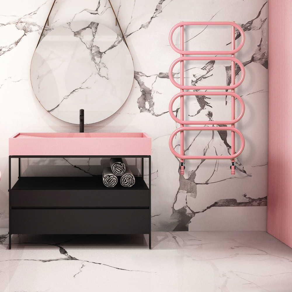 hydraulic electric tubular colored chain round scirocco towel warmer