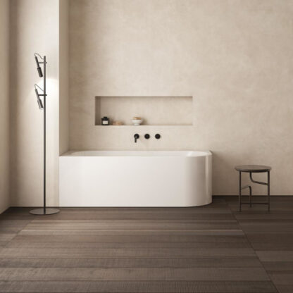 vasca da bagno angolare acrilico design bianco opaco daisy glass