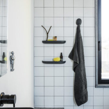 mensola bagno in starlux nero risegno maxi geelli