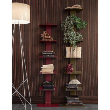 libreria in metallo con ripiani step compar
