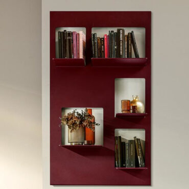 libreria in mettallo con ripiani living plane compar