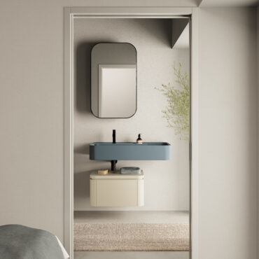 meuble de salle de bain en mdf laqué nic design