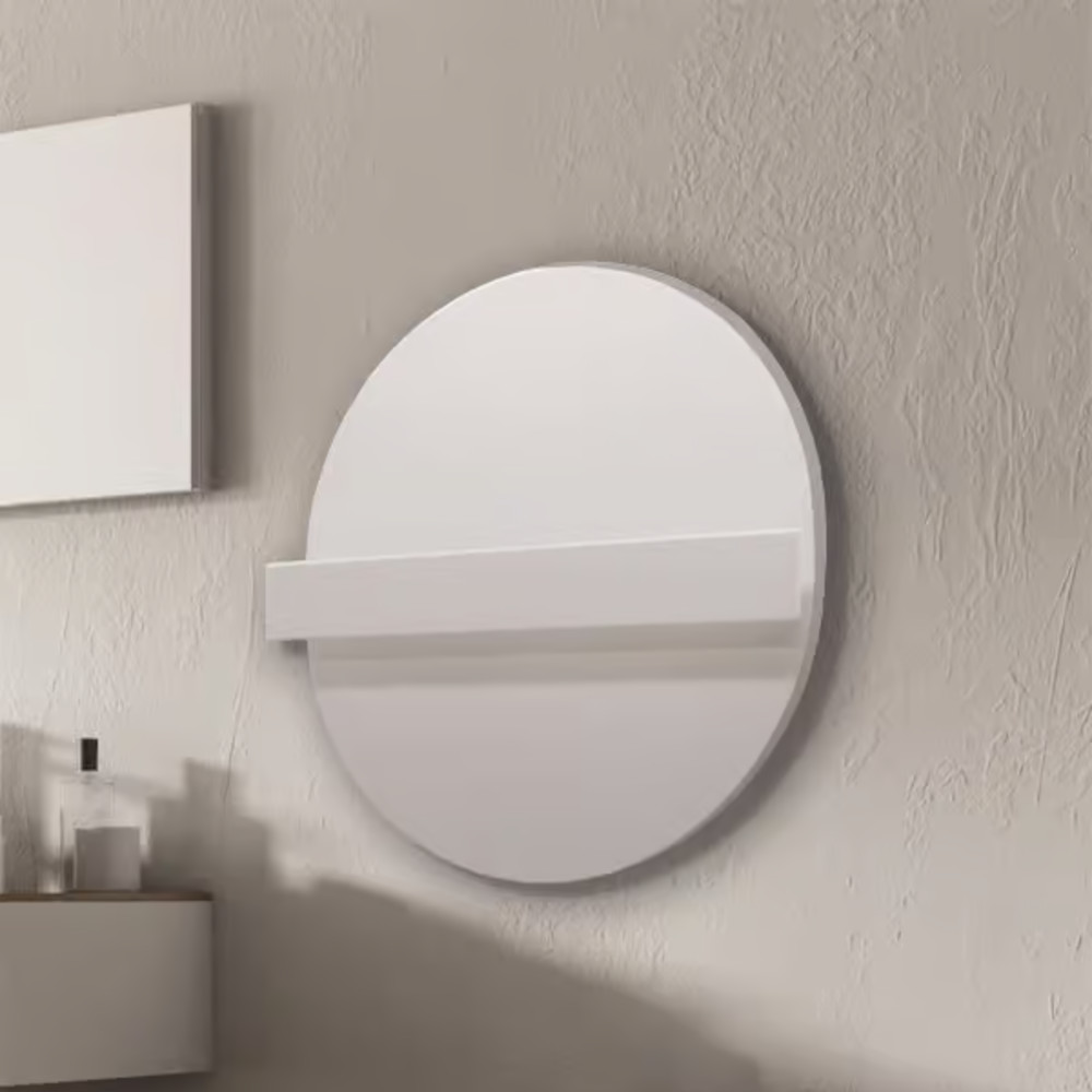 scaldasalviette idraulico con barra portasciugamani bianco geometrica brem