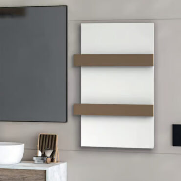 scaldaslaviette idraulico a piastra bianco geometrica quadro brem