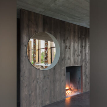 specchio living tondo laccato moon compar